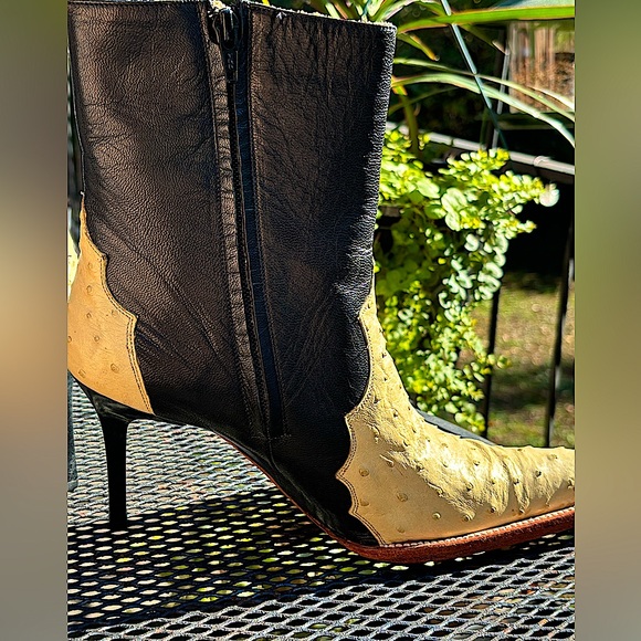 Grand Canyon Ostrich Boots With Stiletto Heels. Mexican Made Size 4 / US 6.5-7 - Picture 4 of 14
